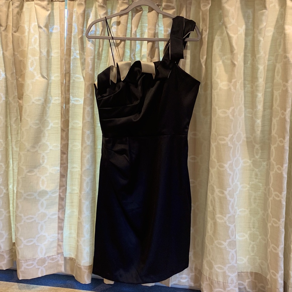 Rabbit Rabbit Rabbit Designs One Shoulder Black D… - image 1